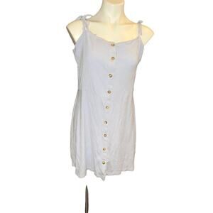 Topshop women’s new button down mini blue spaghetti strap dress